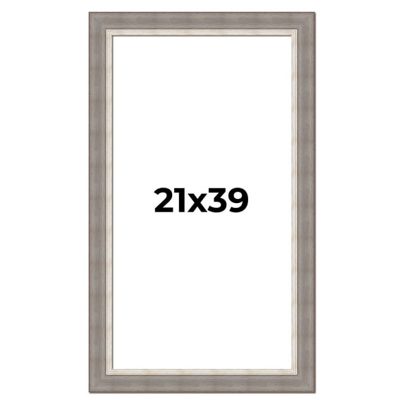 21x39 Frame Grey Real Wood Picture Frame Width 2.75 Inches | Interior Frame Depth 0.5 Inches |