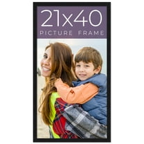 21x40 Frame Black Real Wood Picture Frame Width 0.75 inches | Interior Frame Depth 0.5 inches |