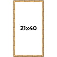 thumbnail image 1 of 21x40 Frame Gold Bamboo Picture Frame - Complete Modern Photo Frame Includes UV Acrylic Shatter, 1 of 8