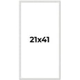 thumbnail image 1 of 21x41 Frame White Scuffed Rustic Solid Wood Picture Frame | 0.75 Inch Moulding Width| Includes UV, 1 of 8