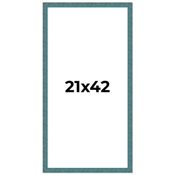 21x42 Frame Blue Rustic Barnwood Solid Wood Picture Frame Width 1.25 Inches | Interior Depth 0.5