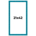 thumbnail image 1 of 21x42 Frame Blue Teal Burl Wood Picture Frame | 1.75 Inch Moulding Width | Interior Frame Depth 0.5, 1 of 8