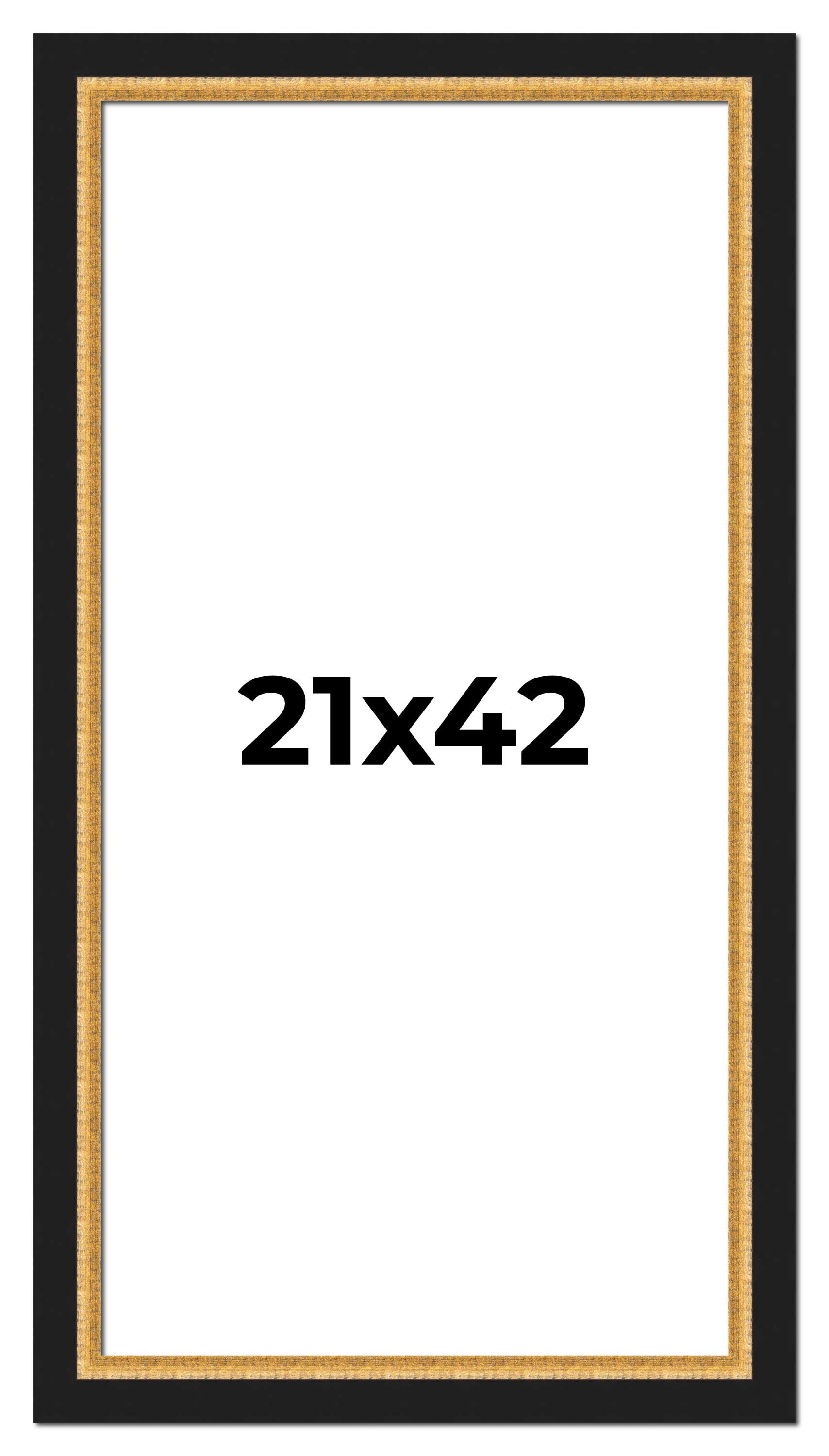21x42 Frame Gold Real Wood Picture Frame Width 2.25 Inches | Interior ...