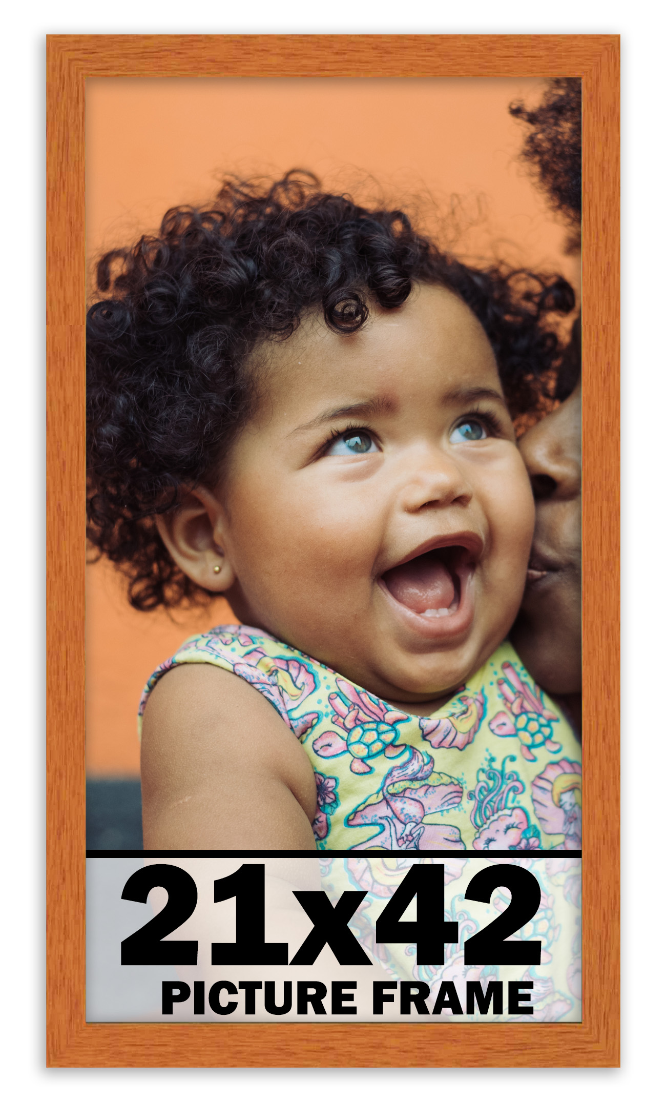 21x42 Frame Honey Pecan Brown Picture Frame - Modern Photo Frame ...