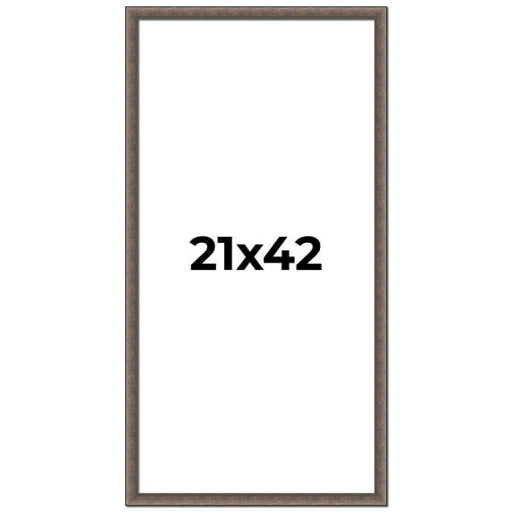 21x42 Frame Silver Real Wood Picture Frame Width 1.25 Inches | Interior Frame Depth 0.5 Inches |