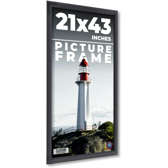 21x43 Frame Black Passaggi Solid Wood Picture Frame Width 1.5 Inches | Interior Depth 0.5 Inches |