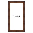 thumbnail image 1 of 21x43 Frame Brown Walnut Gold Ornate Trim Solid Wood Plein Air Picture Frame | 3 Inch Moulding, 1 of 8