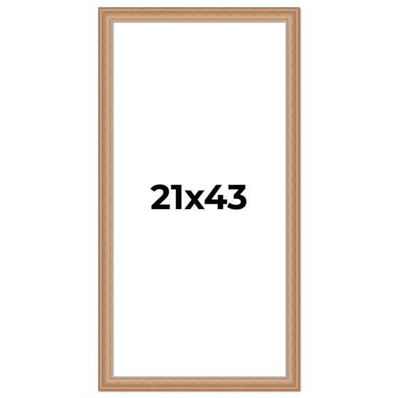 21x43 Frame Charleston Honey Brown Solid Wood Picture Frame Width 1.75 Inches | Interior Depth 0.5