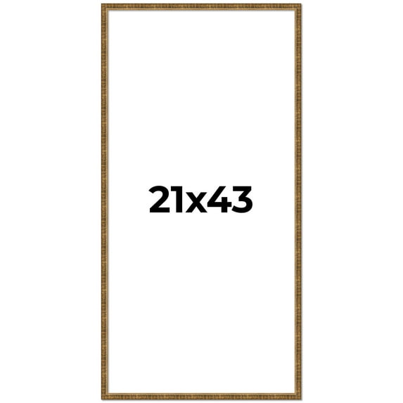 21x43 Frame Gold Kingsley Distressed Solid Wood Picture Frame Width 0.75 Inches | Interior Frame