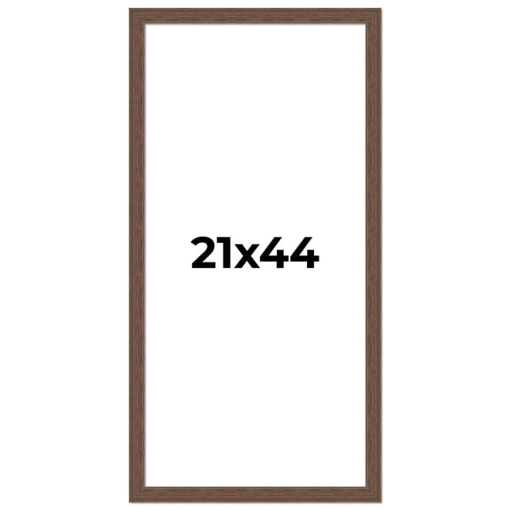 21x44 Frame Brown Farmhouse Solid Wood Picture Frame Width 1.5 Inches | Interior Frame Depth 0.5