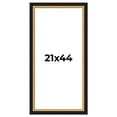thumbnail image 1 of 21x44 Frame Gold Real Wood Picture Frame Width 2.25 Inches | Interior Frame Depth 0.5 Inches |, 1 of 8