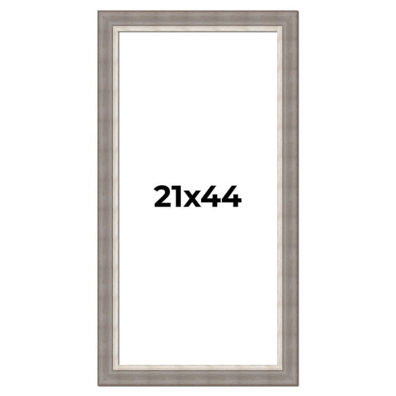 21x44 Frame Grey Real Wood Picture Frame Width 2.75 Inches | Interior Frame Depth 0.5 Inches |