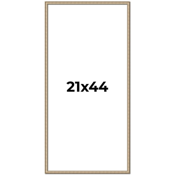 21x44 Frame Silver Real Wood Picture Frame Width 0.75 Inches | Interior Frame Depth 0.5 Inches |