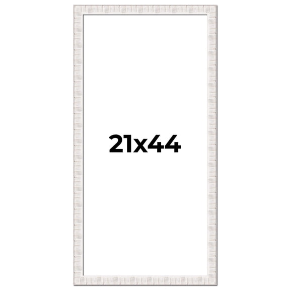 21x44 Frame White Sonoma Rustic Wood Picture Frame | 1.5 Inch Moulding Width | Complete with UV