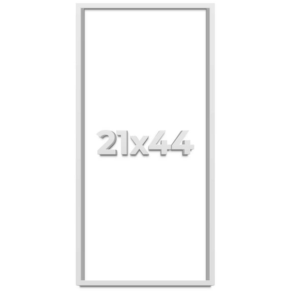 21x44 Shadow Box Frame White | 1 Inches Deep Real Wood Contemporary Shadowbox Display Frame | UV