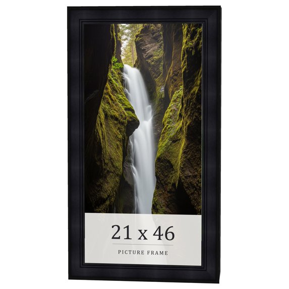 21x46 Frame Black Passaggi Solid Wood Picture Frame Width 1.5 Inches | Interior Depth 0.5 Inches |