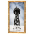 thumbnail image 1 of 21x46 Frame Gold Bamboo Solid Wood Picture Frame | 1 Inch Moulding Width | Interior Frame Depth, 1 of 8