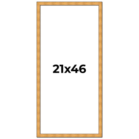 21x46 Frame Gold Rustic Solid Wood Picture Frame | 1.25 Inch Wide Moulding | Rustique Gold