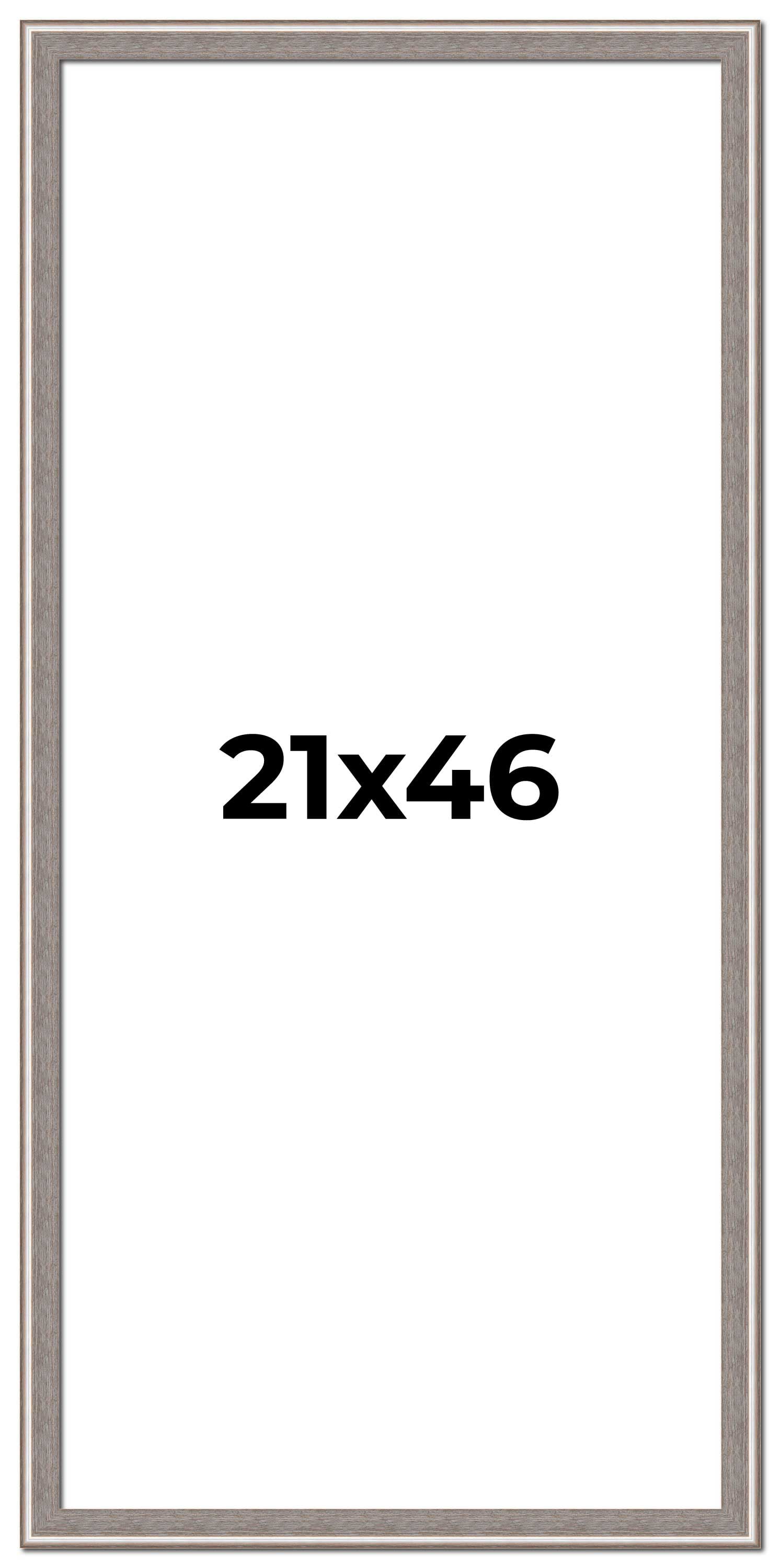 21x46 Frame Grey Real Wood Picture Frame Width 1.25 inches | Interior ...