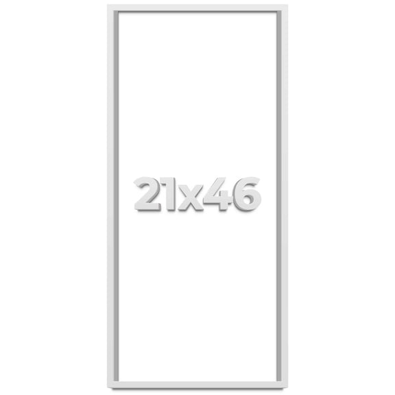21x46 Shadow Box Frame White | 2 Inches Deep Real Wood Contemporary Shadowbox Display Frame | UV