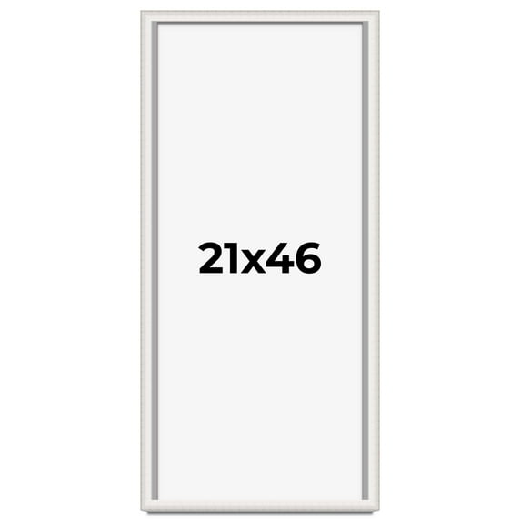 21x46 Shadow Box Silver Brushed Striped Display Frame | 1.625 Inches Deep | 1 Inch Moulding Width |