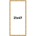 thumbnail image 1 of 21x47 Frame Gold Bamboo Picture Frame - Complete Modern Photo Frame Includes UV Acrylic Shatter, 1 of 8