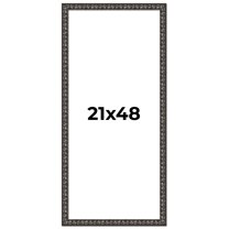 21x48 Frame Black-Brown Medieval Solid Wood Picture Frame | 1.5 Inch Moulding Width | Gotham