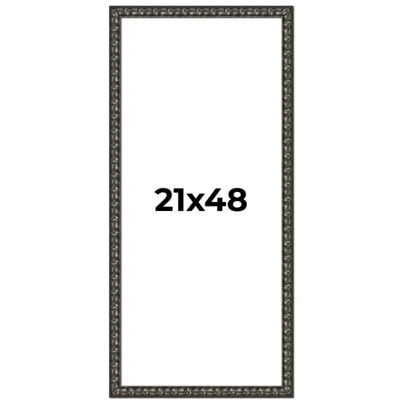 21x48 Frame Black-Brown Medieval Solid Wood Picture Frame | 1.5 Inch Moulding Width | Gotham