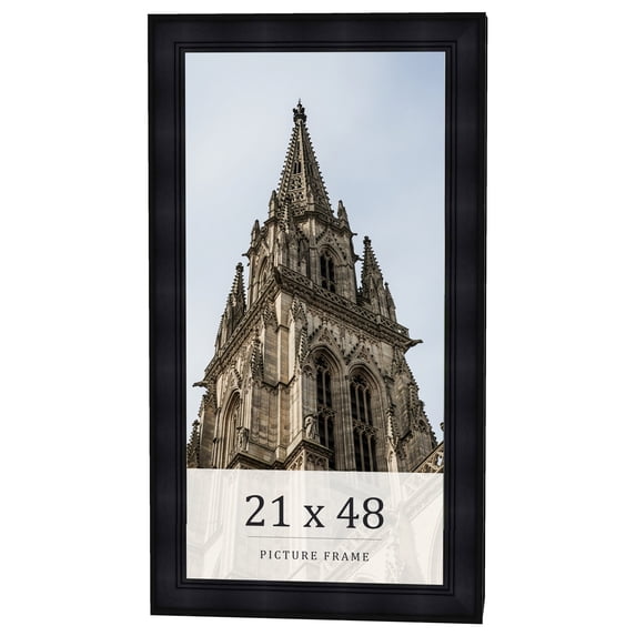 21x48 Frame Black Passaggi Solid Wood Picture Frame Width 1.5 Inches | Interior Depth 0.5 Inches |