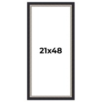 21x48 Frame Black Real Wood Picture Frame Width 2.25 Inches | Interior Frame Depth 0.5 Inches |