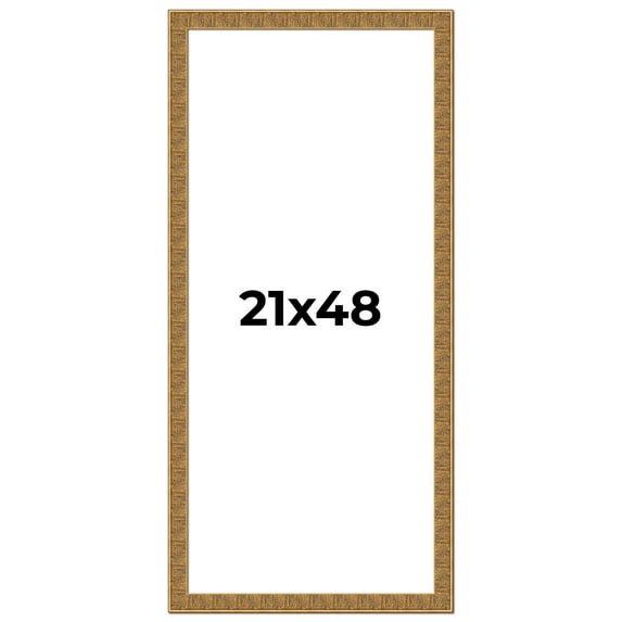 21x48 Frame Black and Gold Distressed Solid Wood Sonoma Picture Frame | 1.625 Inch Moulding Width |