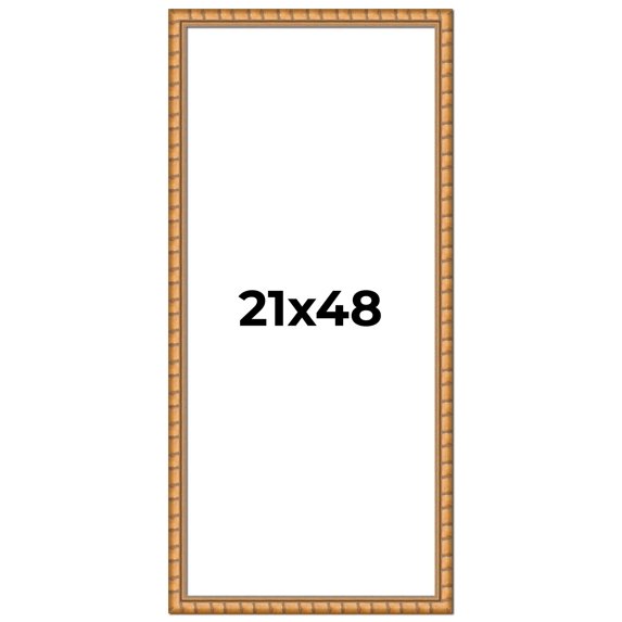 21x48 Frame Gold Real Wood Picture Frame Width 1.5 inches | Interior Frame Depth 0.5 inches |