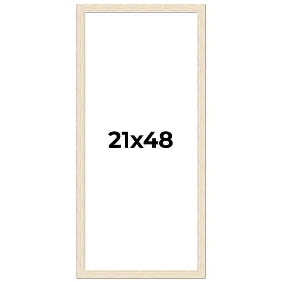 21x48 Frame White Barnwood Picture Frame Includes UV Acrylic Plexiglass, Acid Free Foam Backing
