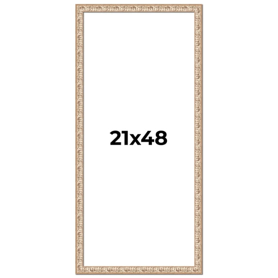 21x48 Frame White Real Wood Picture Frame Width 1.5 inches | Interior Frame Depth 0.5 inches |