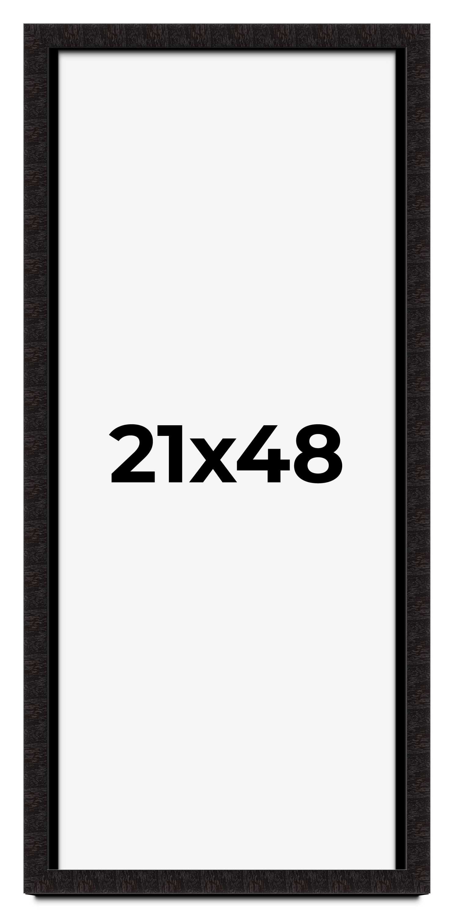 One Rabbet Frame 21x48 Shadow Box Black Solid Wood Display Picture Frame | 1 Inch Rabbet ...