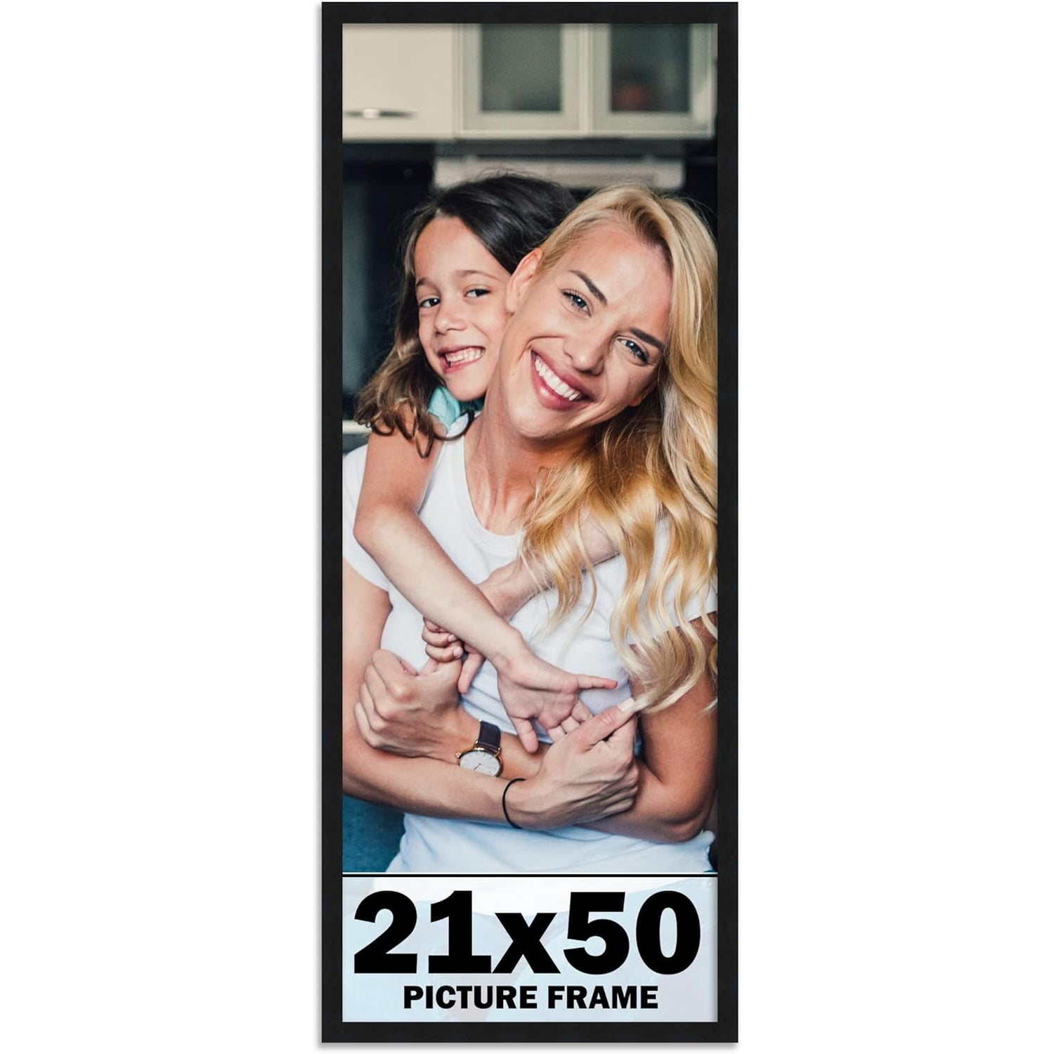 21x50 Frame Black Picture Frame - Complete Modern Photo Frame Includes ...