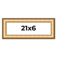 thumbnail image 1 of 21x6 Frame Gold Plein Aire Solid Wood Picture Frame Width 2 Inches | Interior Frame Depth 0.5, 1 of 8