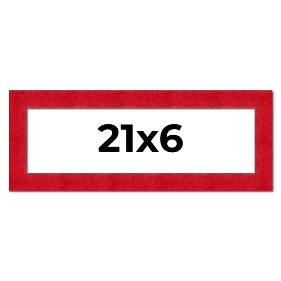 21x6 Frame Red Burl Solid Wood Picture Frame Width 1.75 Inches | Interior Frame Depth 0.5 Inches |