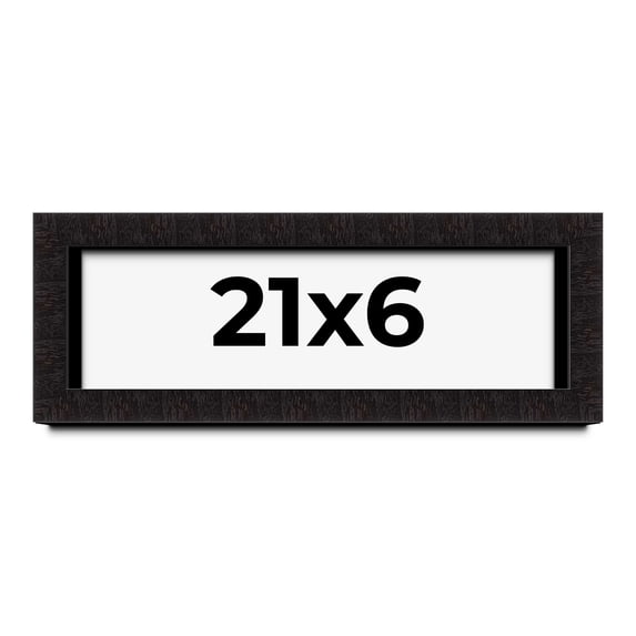 21x6 Shadow Box Black Solid Wood Display Picture Frame | 1 Inch Rabbet Depth | | 1.375 Inch