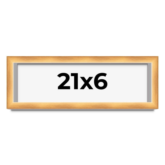 21x6 Shadow Box Bronze Cross-Brushed Display Frame | 1.625 Inches Deep Solid Wood | UV Resistant