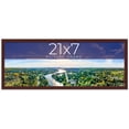 thumbnail image 1 of 21x7 Frame Brown Solid Wood Picture Frame Width 0.75 Inches | Interior Frame Depth 0.5 Inches |, 1 of 8