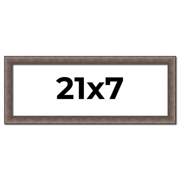 21x7 Frame Silver Real Wood Picture Frame Width 1.25 Inches | Interior Frame Depth 0.5 Inches |