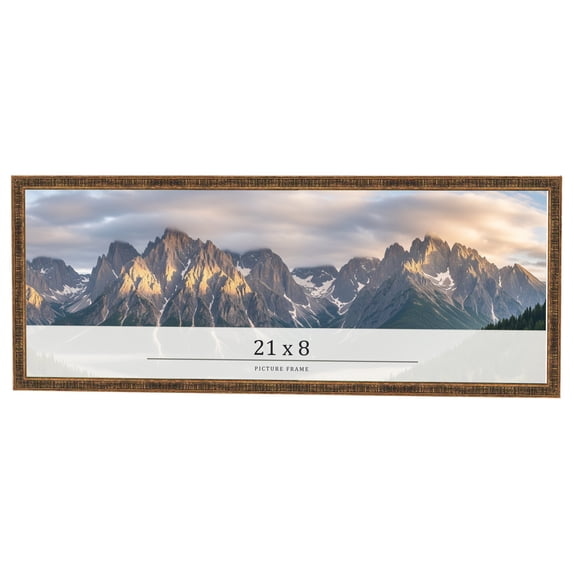21x8 Frame Gold Kingsley Distressed Solid Wood Picture Frame Width 0.75 Inches | Interior Frame