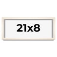 thumbnail image 1 of 21x8 Shadow Box Cream of Wheat White Washed Display Frame | 0.875 Inches Deep Solid Wood Shadowbox, 1 of 8