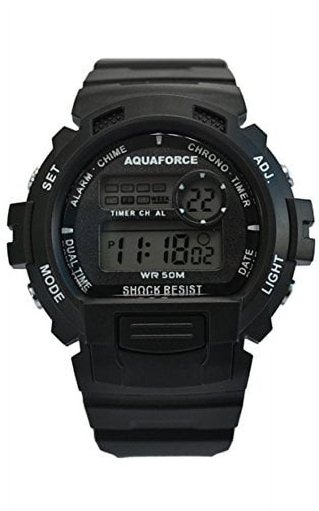 AQUAFORCE 22-001 Combat Multi Function Black Case with Black Strap Digital Watch