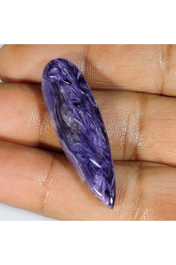 22.00Cts Natural Purple Charoite Pear Pendant Cabochon Jewelry Gemstone Gift Pendant for Beloved