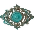 thumbnail image 1 of 22 1/2"W x 30 3/8"H x 1 1/2"P Katheryn Ceiling Medallion, Hand-Painted Copper Green Patina, 1 of 6