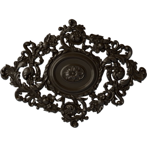 22 1/2"W x 30 3/8"H x 1 1/2"P Katheryn Ceiling Medallion, Hand-Painted Stone Hearth