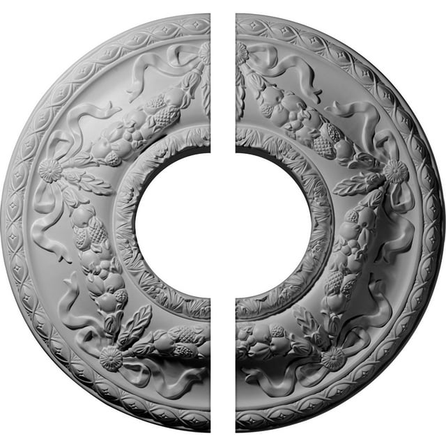 22 1/8"OD x 7 1/4"ID x 1 3/4"P Hurley Ceiling Medallion, Two Piece (Fits Canopies up to 7 1/4")