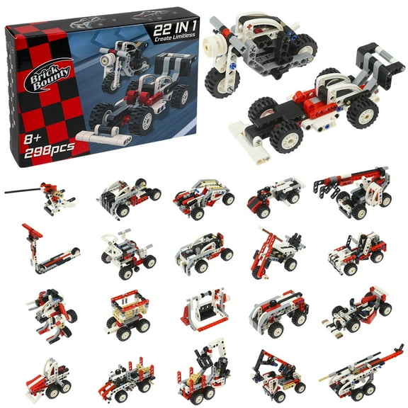 22 in 1 Creator Formula 1 car Building Toy Set,can transform from formula car to a Professional motorcycle a Helicopter a Automotive robots,Multi-creative MOC building block toys